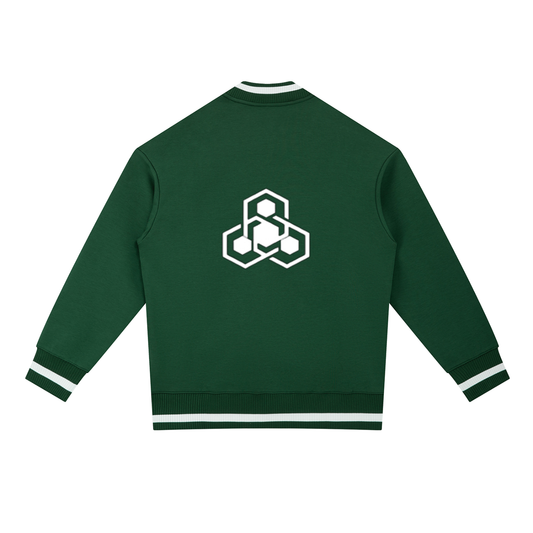 Contrast Piping Zip Bomber Jacket