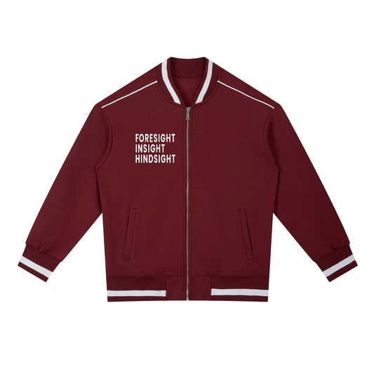 Contrast Piping Zip Bomber Jacket